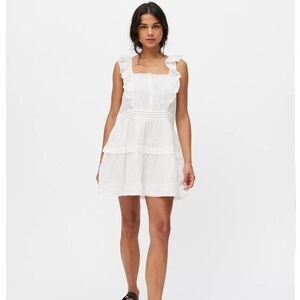 Urban Outfitters Liz Ruffle Cotton Mini Dress